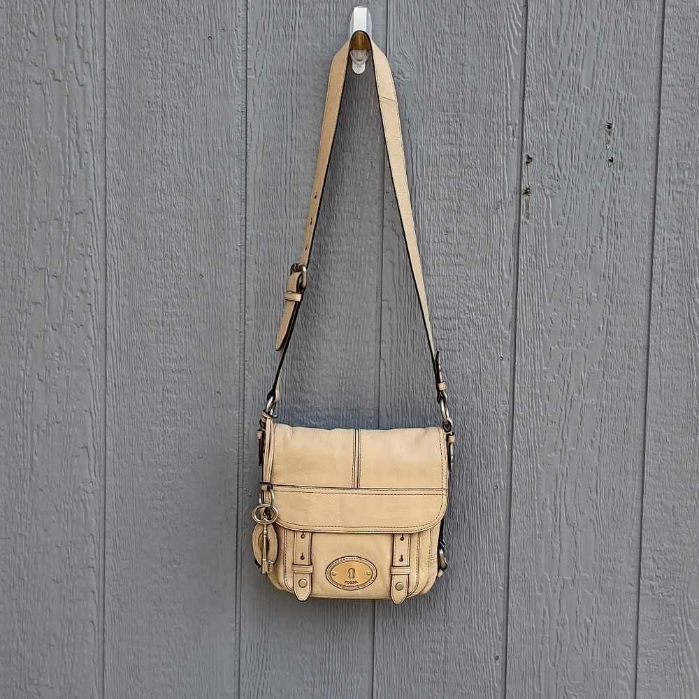 Fossil Leather Maddox Messenger Bag Long Live Vintage 1954